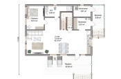 планировка второго этажа полутораэтажного дома 12,5х11