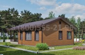 Одноэтажный каркасный дом «Меконг» 13х9 с террасой