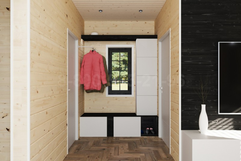 Одноэтажный дом из бруса «Мусь» 12х8