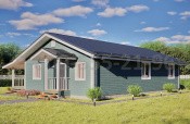 Одноэтажный каркасный дом «Ганг» 15х9 с террасой и крыльцом