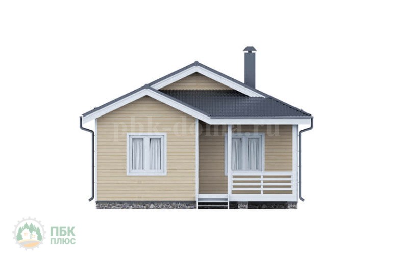 Каркасный одноэтажный дачный дом «Вилюй» 8х8