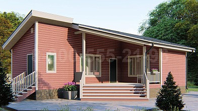 Одноэтажный каркасный дом «Евфрат» 12х8