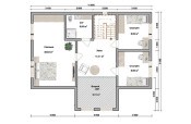 планировка 2 этажа каркасного дома 14х9