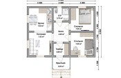 планировка одноэтажного дома 8х6