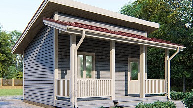 Каркасный одноэтажный дачный дом «Маккензи» 6х6