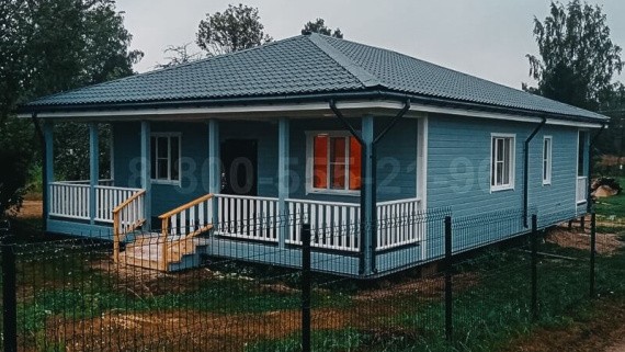 Отзыв о строительстве одноэтажного каркасного дома 14х10м. в Ленинградской области