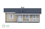 Каркасный одноэтажный дачный дом «Тунгуска» 12х7.5