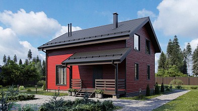 Полутораэтажный каркасный дом «Демьянка» 10х9.5