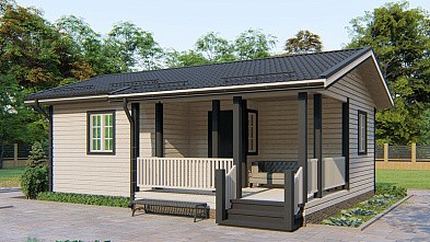 Одноэтажный каркасный дом «Дунай» 9х6