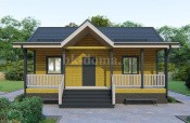 Каркасный одноэтажный дачный дом «Витьюм» 9х8