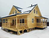 Двухэтажный каркасный дом 12.5х11м в Московской области