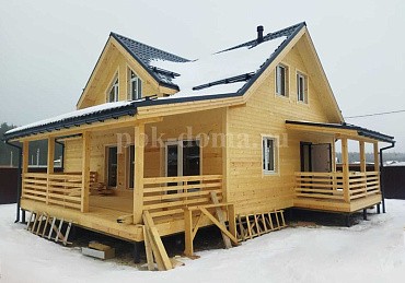 Двухэтажный каркасный дом 12.5х11м в Московской области