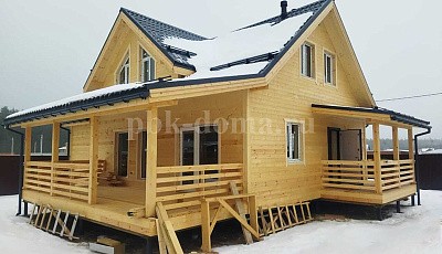 Двухэтажный каркасный дом 12.5х11м в Московской области