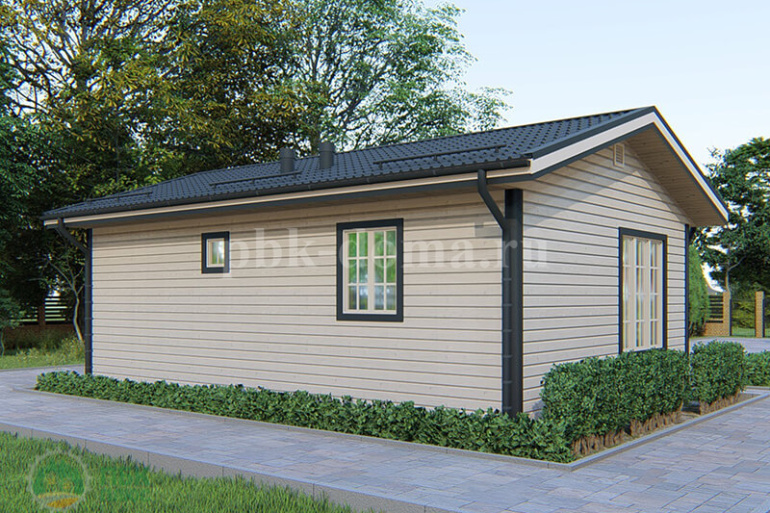 Каркасный одноэтажный дачный дом «Дунай» 9х6