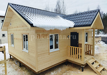 Одноэтажный каркасный дом 8х6м во Владимирской области