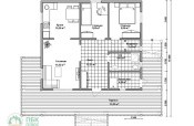 планировка 1 этажа каркасного дома 10,3х9 с террасой