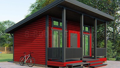 Каркасный одноэтажный дачный дом «Эльба» 6х6