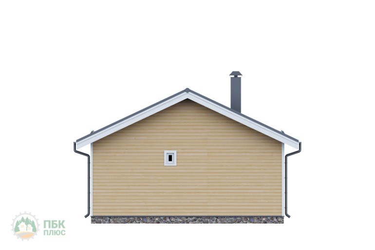 Маленький дом из бруса «Десна» 8х6.5 с крыльцом