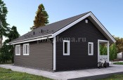 Одноэтажный каркасный дом 10х8